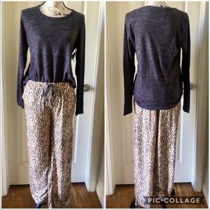 Rene Rofe Animal Print Lounge Pajamas size Medium